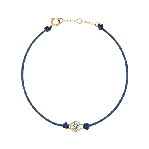  Round brilliant bezel cord bracelet - Round brilliant bezel cord bracelet -  The Future Rocks -    1 