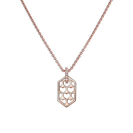 The heart hive necklace - Heart Hive Pendant Necklace -  The Future Rocks -    1