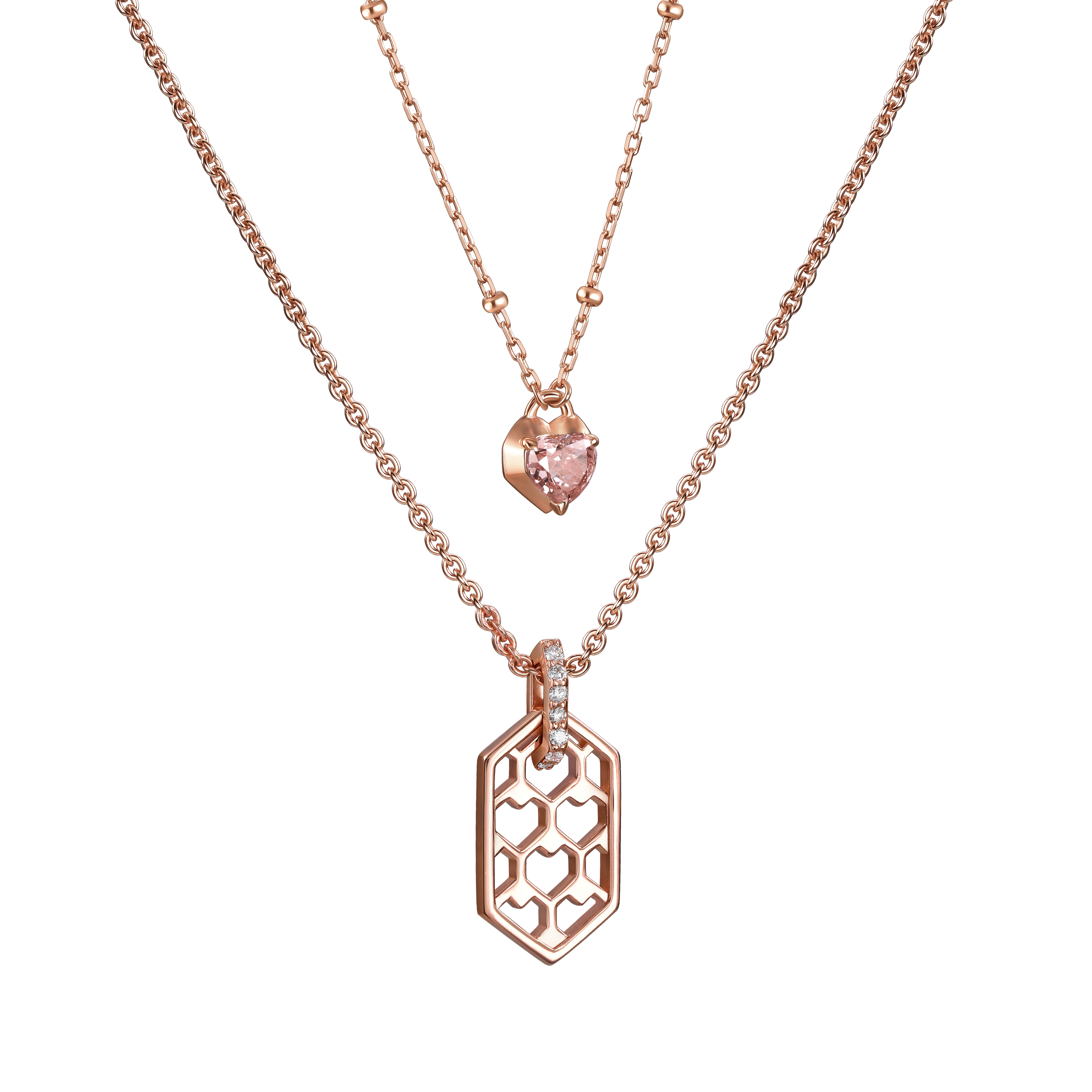  The heart hive necklace - The heart hive necklace -  The Future Rocks -    5 
