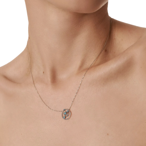 Orbit blue necklace