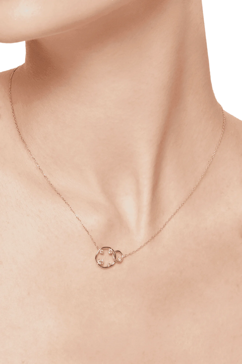 Orbit pink necklace