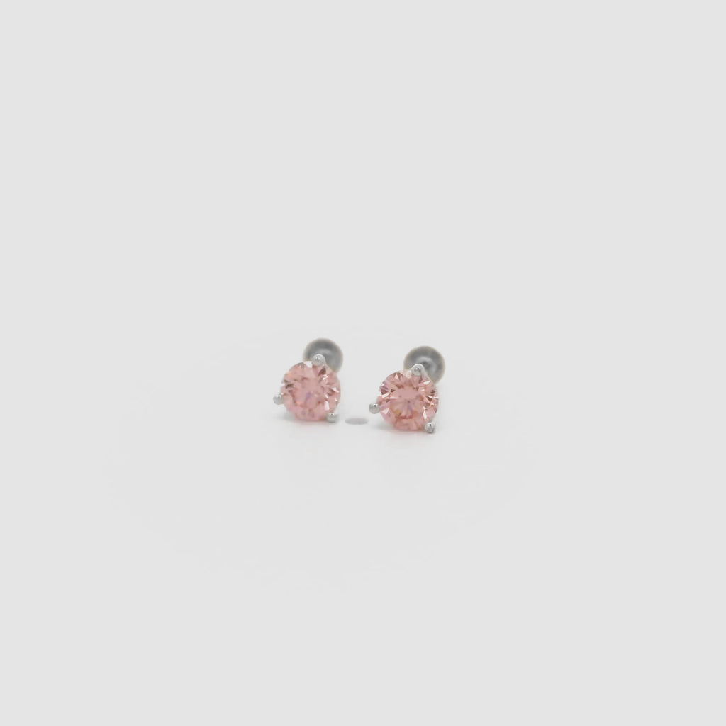 ピンクダイヤモンドフラットバックピアス – The Future Rocks