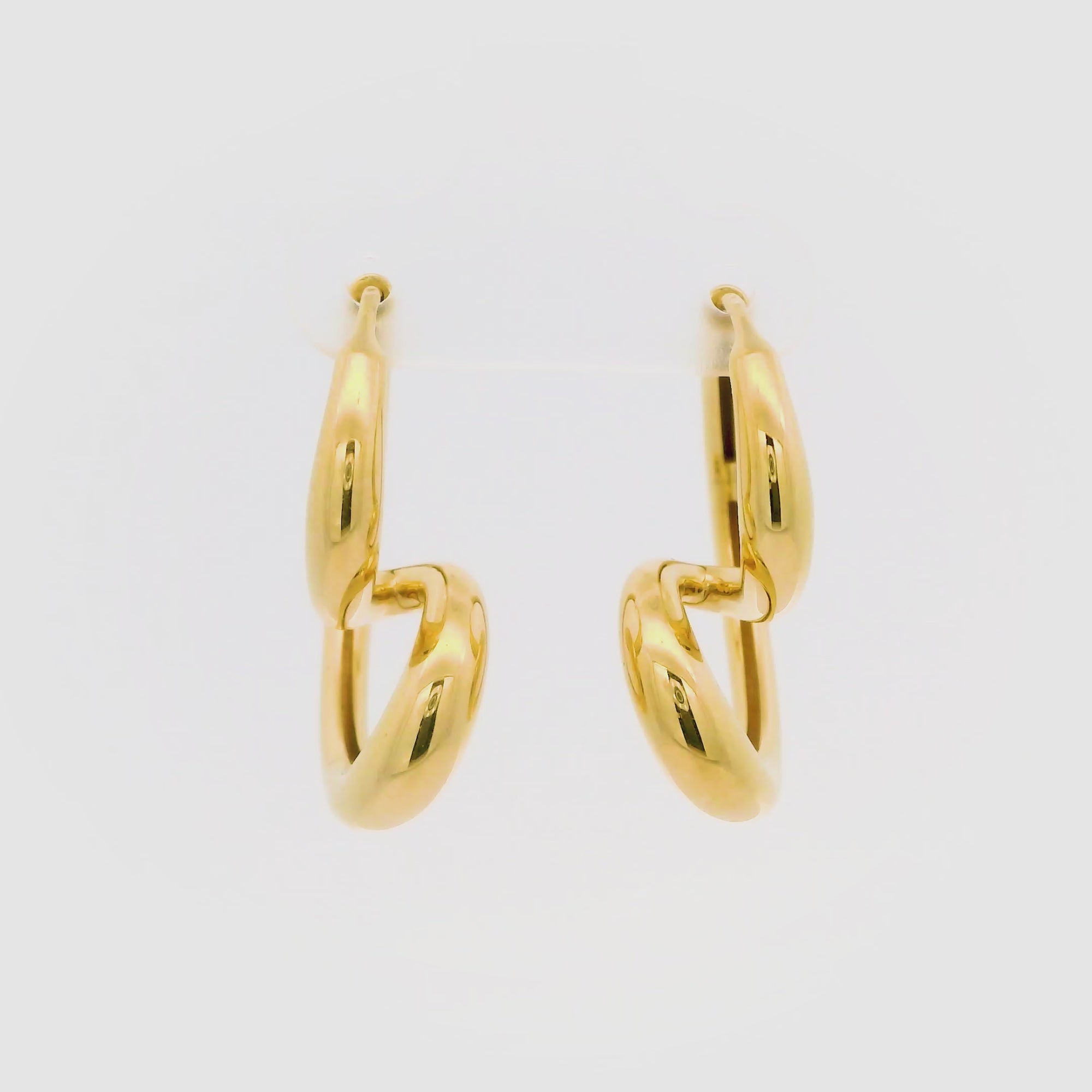 Heart Shaped Gold Earrings