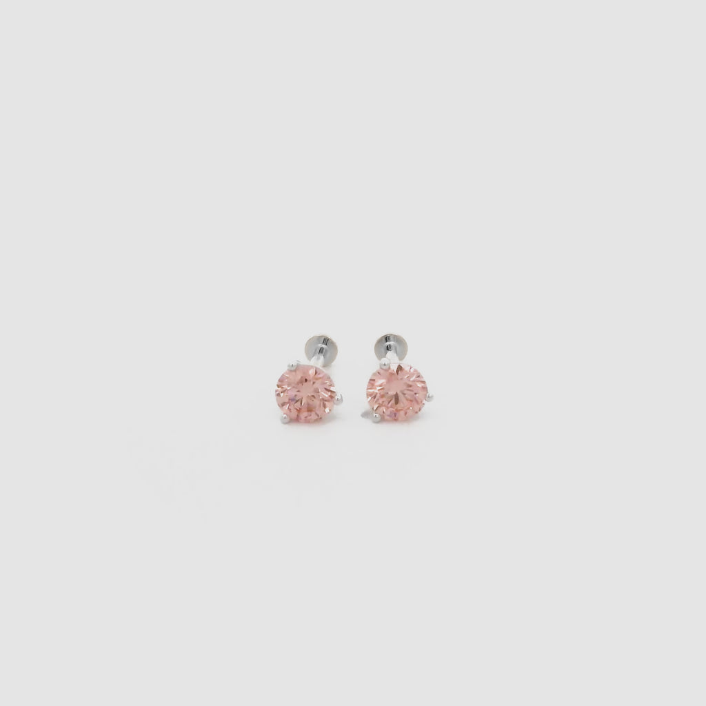 ピンクダイヤモンドフラットバックピアス – The Future Rocks