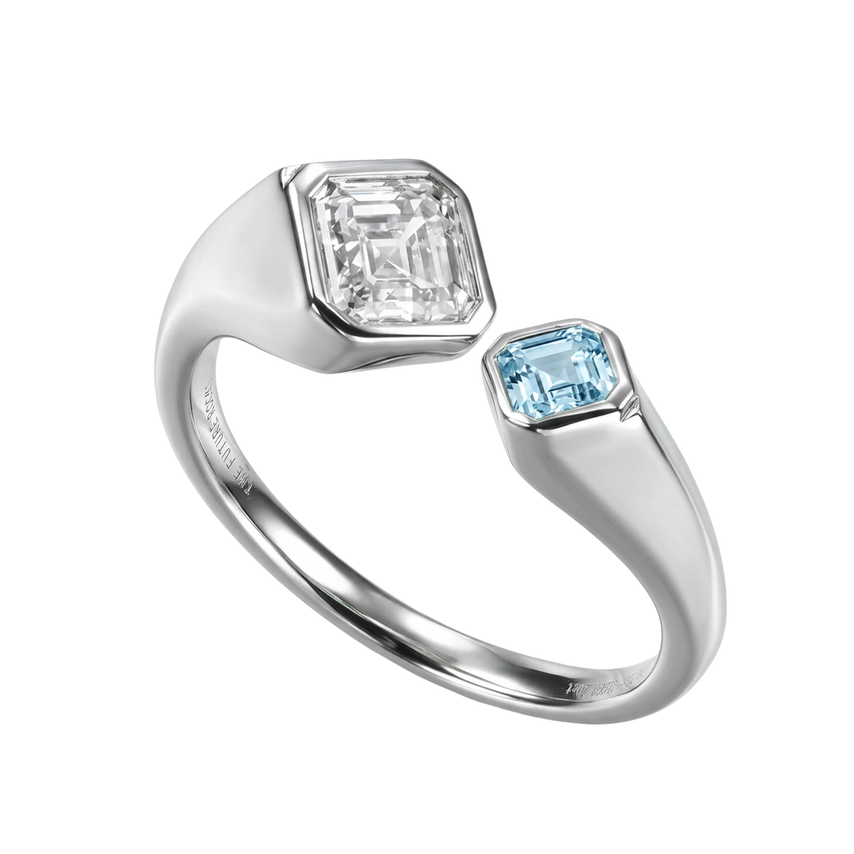 Double nova ring with lgd and aquamarine - Double nova ring with lgd and aquamarine -  The Future Rocks -    1