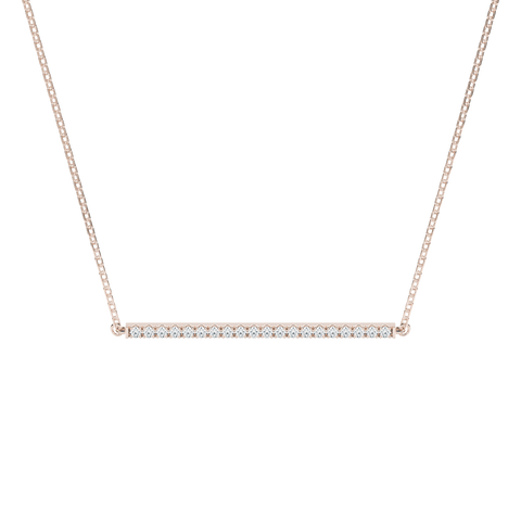  Adachi pendant necklace - Lab-Grown Diamond Bar Pendant Necklace -  The Future Rocks  -    1 