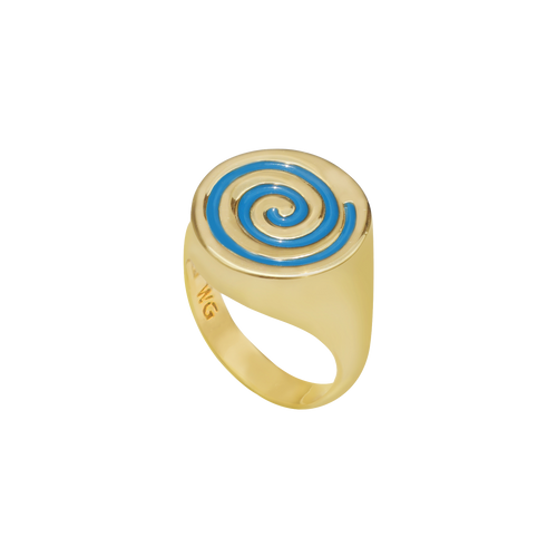  Gold thick spiral ring - Gold thick spiral ring -  The Future Rocks -    1 