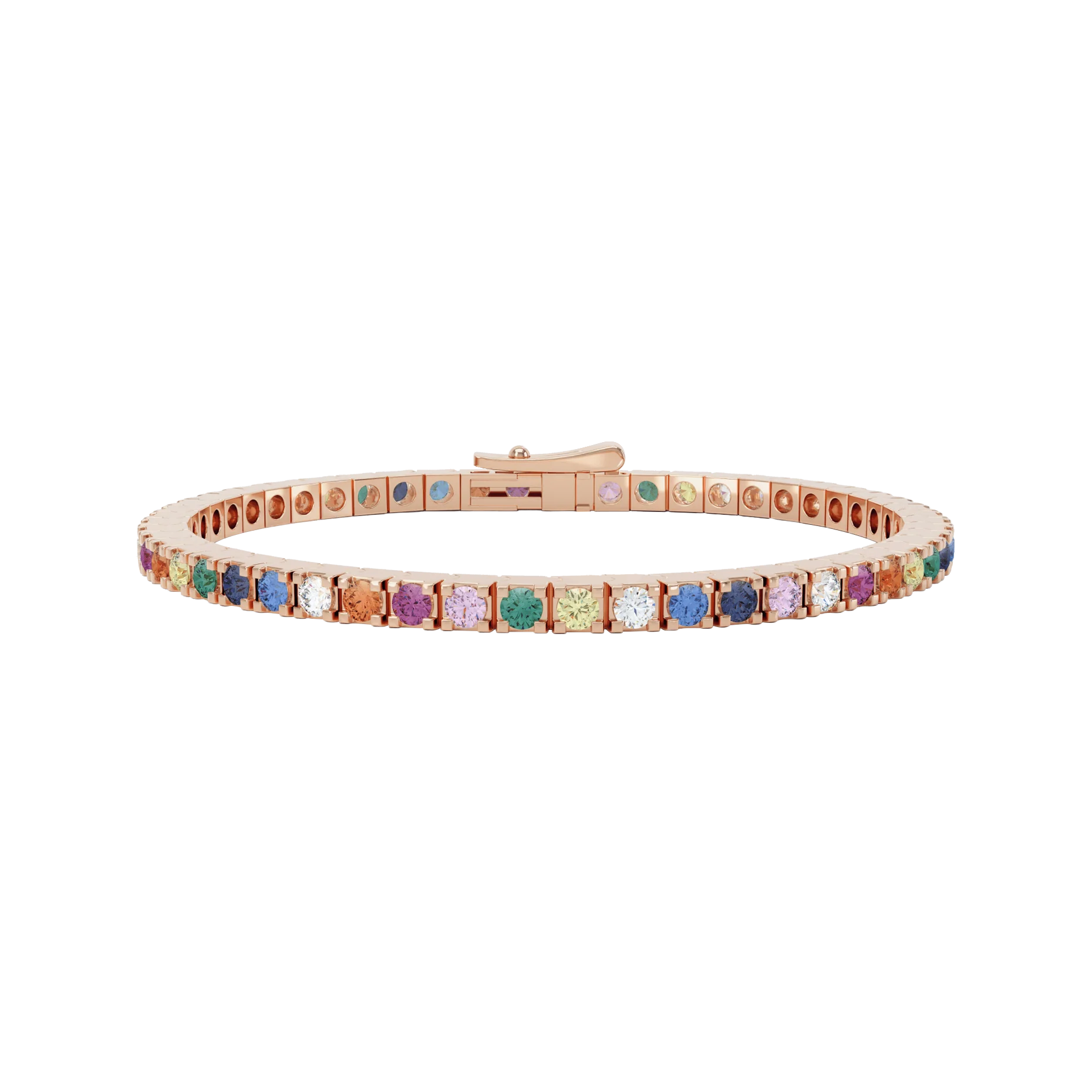 The LOEV rainbow tennis - Lab-Grown Colored Tennis Bracelet -  The Future Rocks -    3