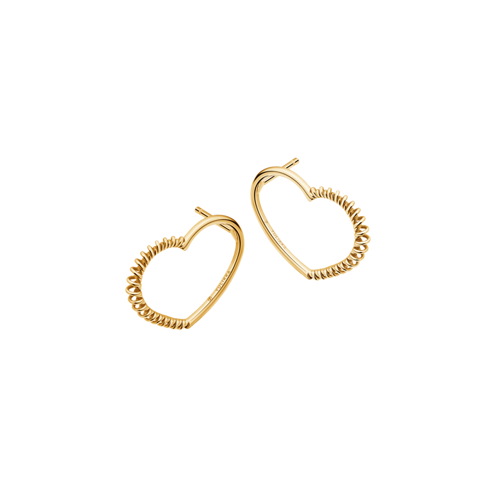  Small heart earrings - Big Spiral Heart Earrings -  The Future Rocks -    1 