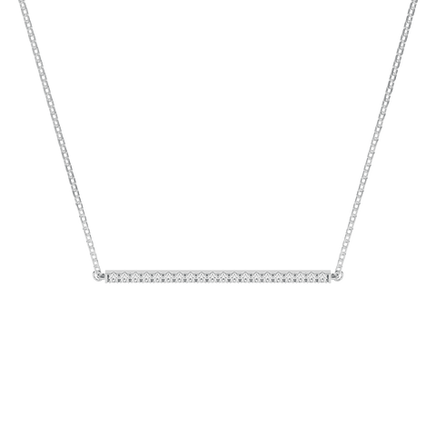  Adachi pendant necklace - Lab-Grown Diamond Bar Pendant Necklace -  The Future Rocks  -    3 