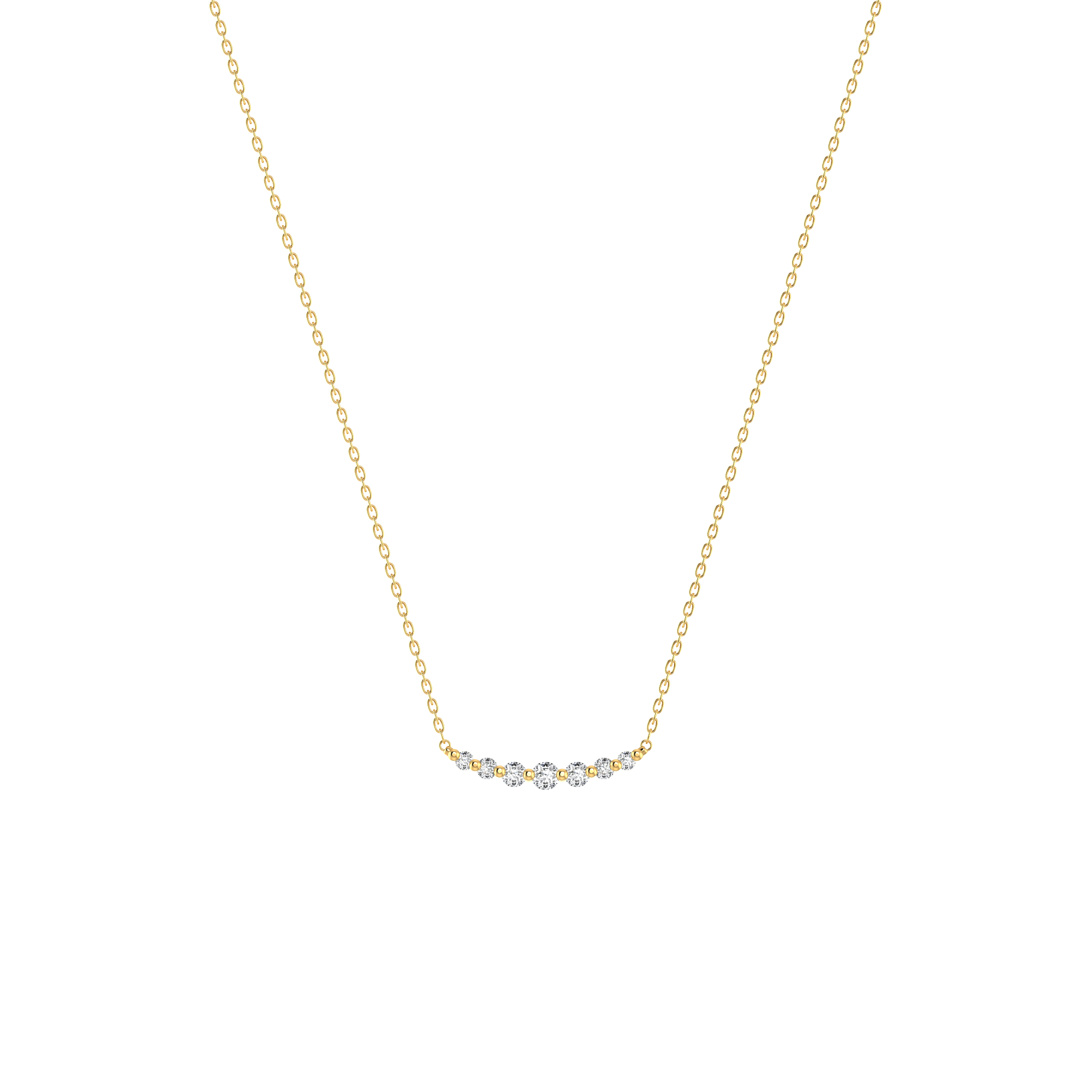  Double degrade necklace - Degrade Lab-Grown Diamond Seven Stone Necklace -  The Future Rocks -    1 