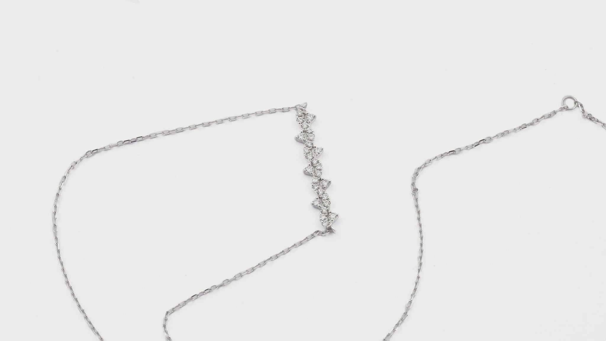 Drizzle necklace I - 14K white gold lab-grown diamond necklace - The Future Rocks