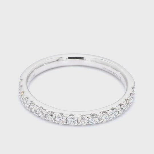 Smiling Rocks - Essentials half eternity band - 14k gold lab-grown diamond ring - Video 01