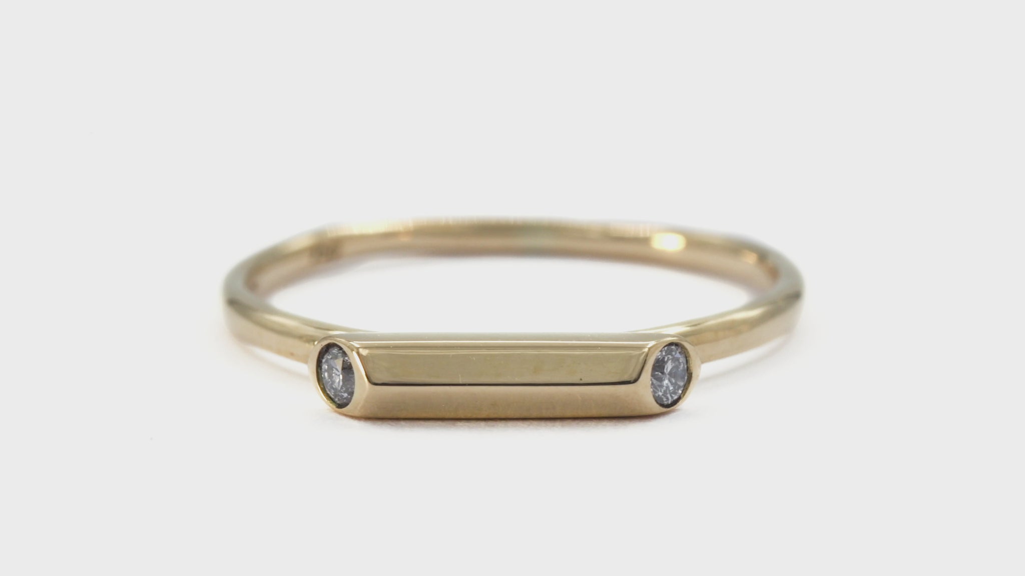 Sunbeam ring - 18k recycled gold lab-grown diamond pendant ring - The Future Rocks