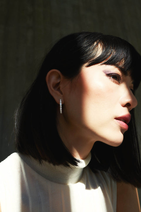  Amaris earrings - Amaris Lab-Grown Diamond Hoop Earrings -  The Future Rocks  -    2 