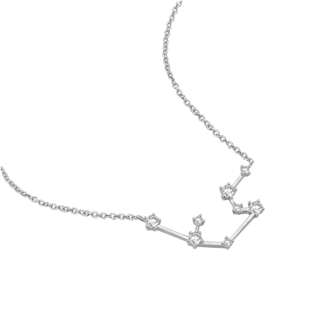 Aquarius necklace - 18k gold lab-grown diamond zodiac necklace - The Future Rocks