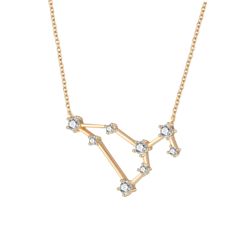 Leo necklace - 18k gold lab-grown diamond zodiac necklace - The Future Rocks