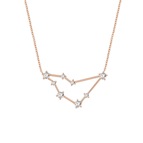 Capricorn necklace - 18k gold lab-grown diamond zodiac necklace - The Future Rocks