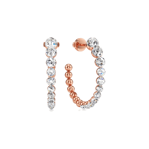 Bubble hoop earrings - 18k recycled gold lab-grown diamond hoop earrings - The Future Rocks