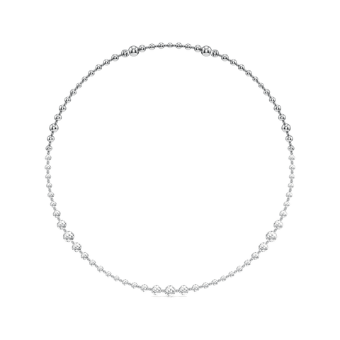  Bubble statement necklace - Lab-Grown Diamond Bubble Statement Necklace -  The Future Rocks  -    3 