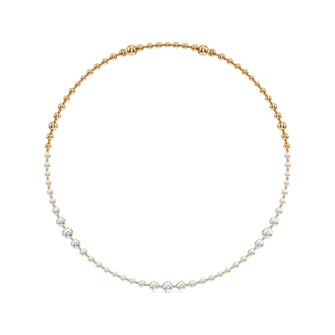 Lab Grown Diamond Bubble Statement Necklace The Future Rocks