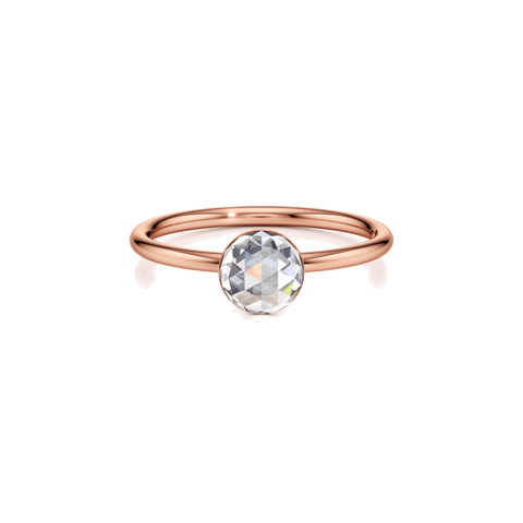 Bubble solitaire ring - 18k recycled gold lab-grown solitaire diamond rings - The Future Rocks