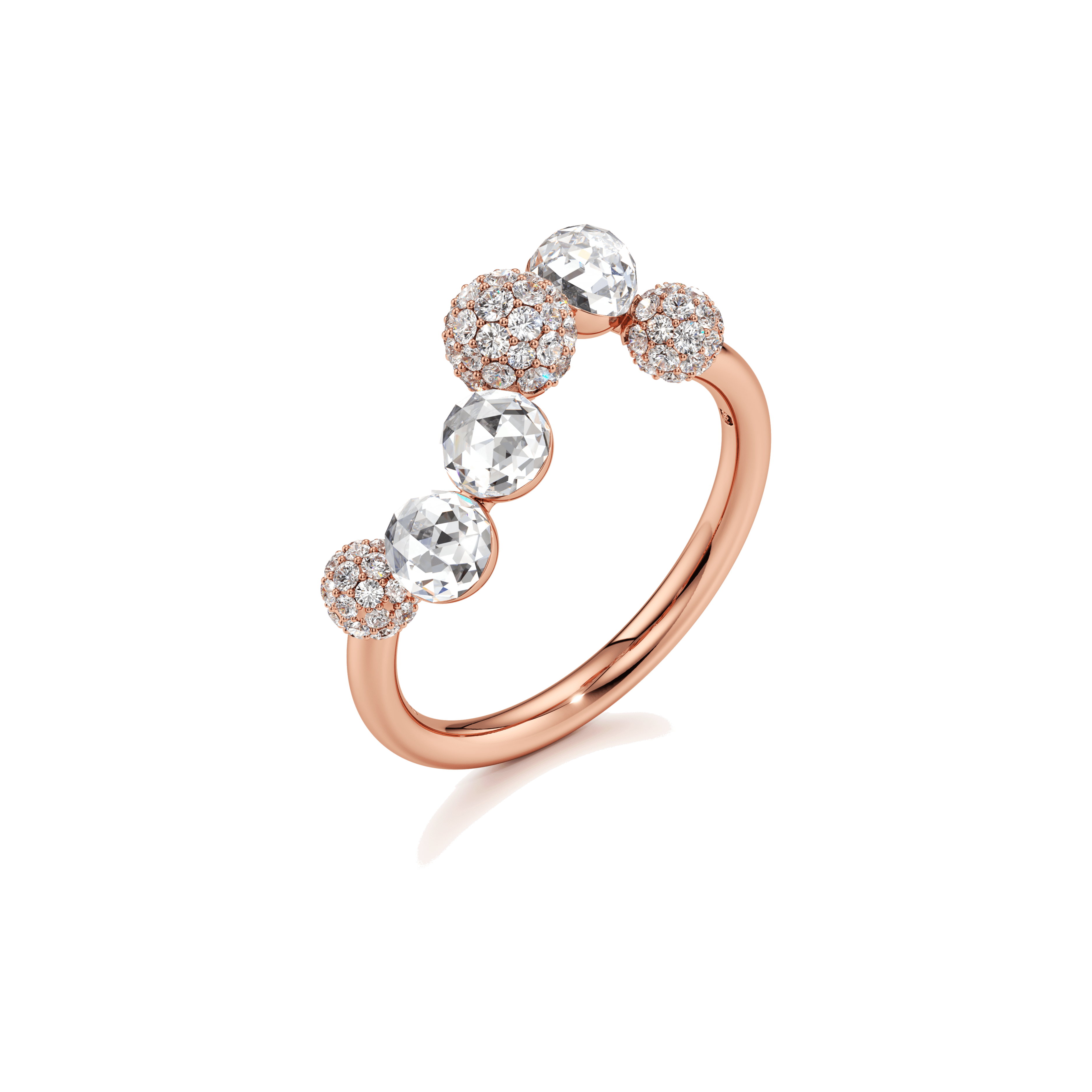  Bubble swirl ring - Lab-Grown Diamond Bubble Swirl Ring -  The Future Rocks -    9 