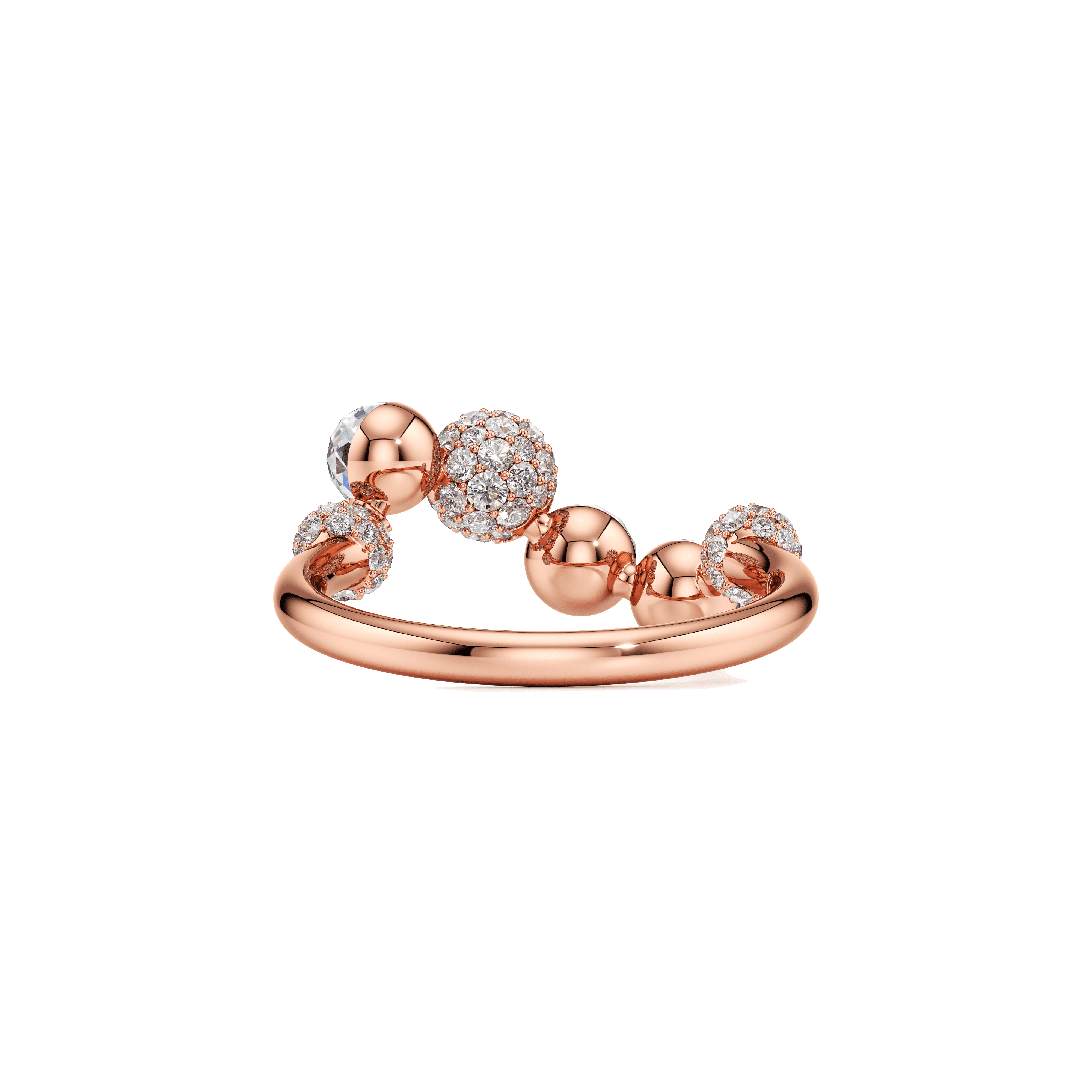  Bubble swirl ring - Lab-Grown Diamond Bubble Swirl Ring -  The Future Rocks -    10 