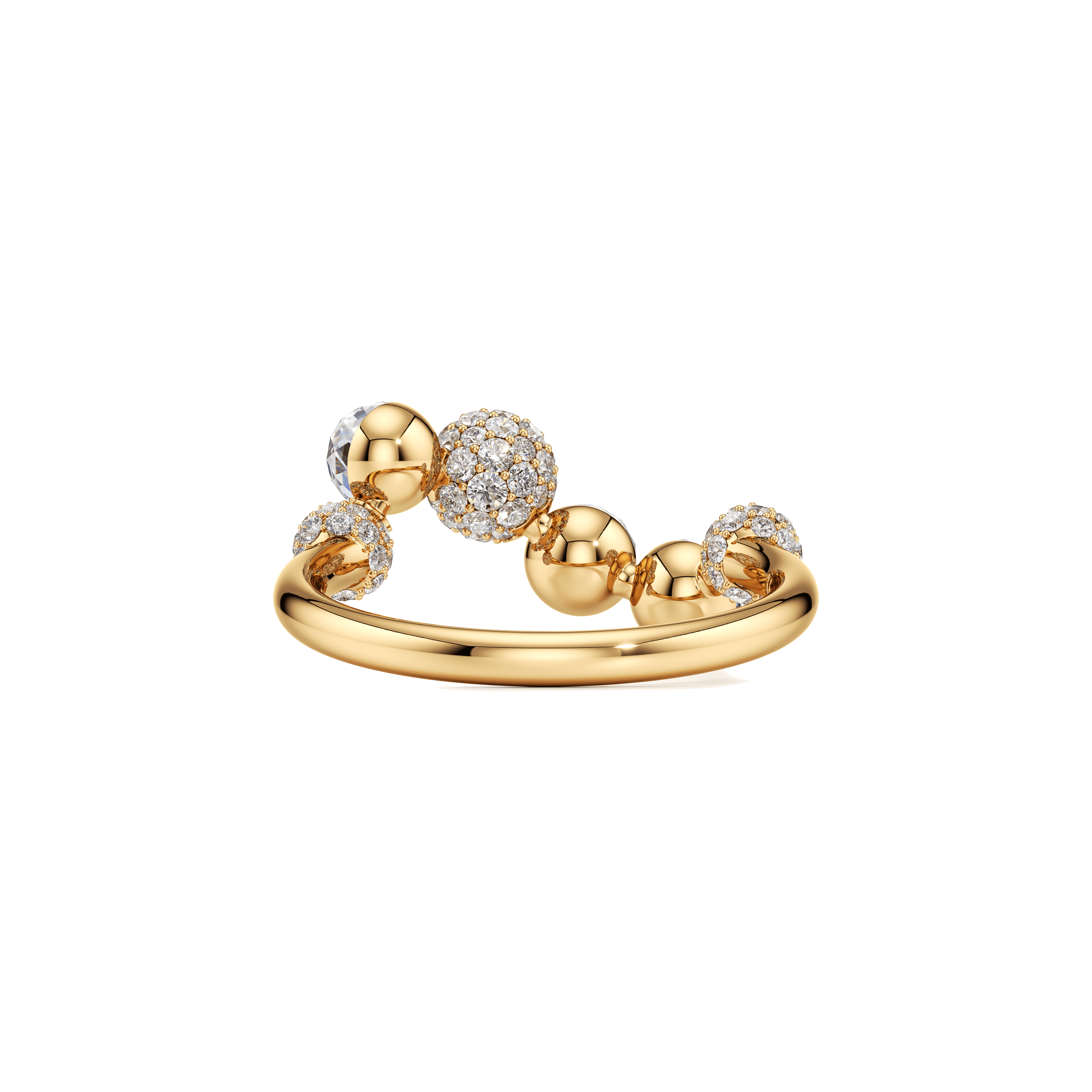  Bubble swirl ring - Lab-Grown Diamond Bubble Swirl Ring -  The Future Rocks -    4 