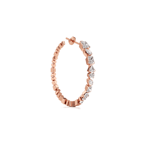 Meta hoop earrings - 18k reycycled gold lab-grown diamond earrings - The Future Rocks