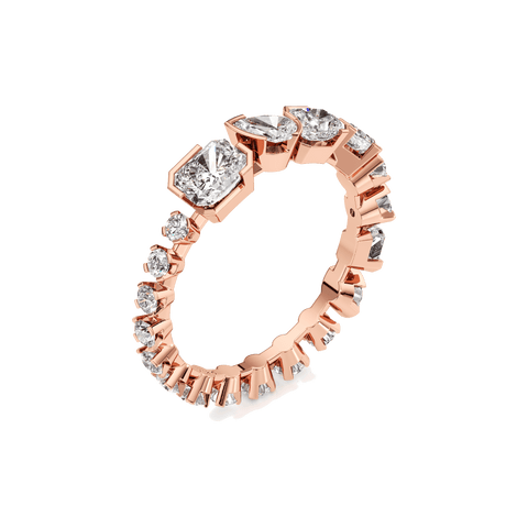 Meta eternity ring - 18k recycled gold lab-grown diamond rings - The Future Rocks