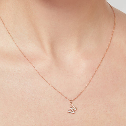  Alphabet LGD pendant necklace - Alphabet Lab-Grown Diamond Pendant Necklace -  The Future Rocks  -    2 