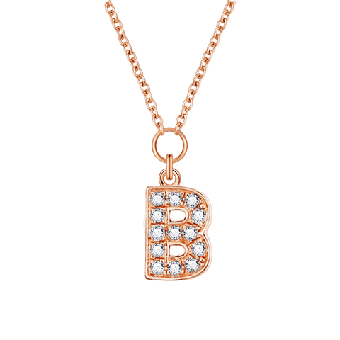  Alphabet LGD pendant necklace - Alphabet Lab-Grown Diamond Pendant Necklace -  The Future Rocks  -    4 