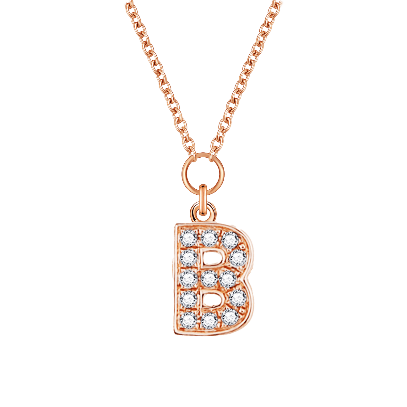  Alphabet LGD pendant necklace - Diamond Initial Pendant Necklace -  The Future Rocks -    4 