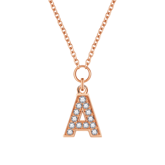  Alphabet LGD pendant necklace - Alphabet Lab-Grown Diamond Pendant Necklace -  The Future Rocks  -    1 