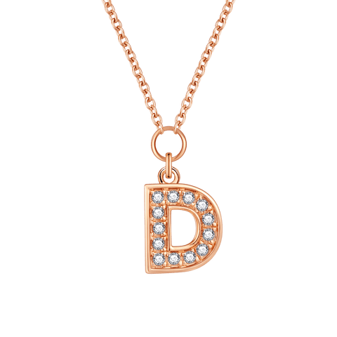  Alphabet LGD pendant necklace - Alphabet Lab-Grown Diamond Pendant Necklace -  The Future Rocks  -    7 