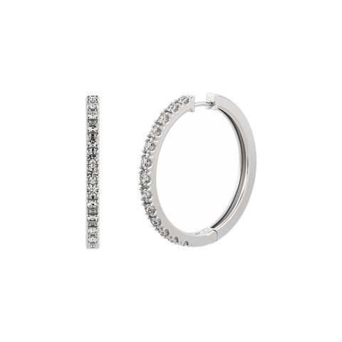 Amaris earrings - 18k recycled gold lab-grown-diamond hoop earrings - The Future Rocks