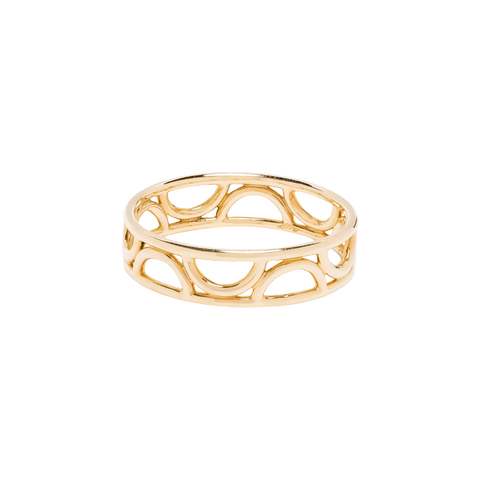 Marei Pharaoh II Pavé Brilliant White Diamond Ring in 18K Rose Gold 18-karat Rose Gold / 8 - Made to Order
