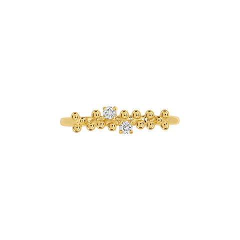  Areca ring - Areca Gold Bead Diamond Ring -  The Future Rocks  -    1 