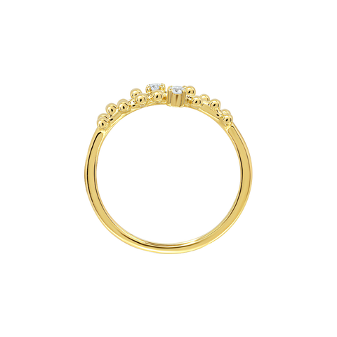  Areca ring - Areca Gold Bead Diamond Ring -  The Future Rocks  -    2 