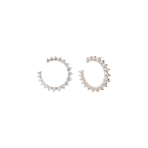Aurora hoop earrings - 18k recycled gold lab-grown-diamond hoop earrings - The Future Rocks 