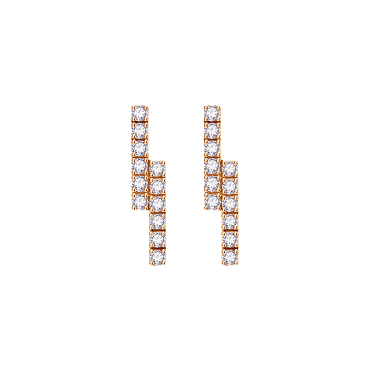 Ballerina earrings - Ballerina Bar Diamond Earrings -  The Future Rocks -    1