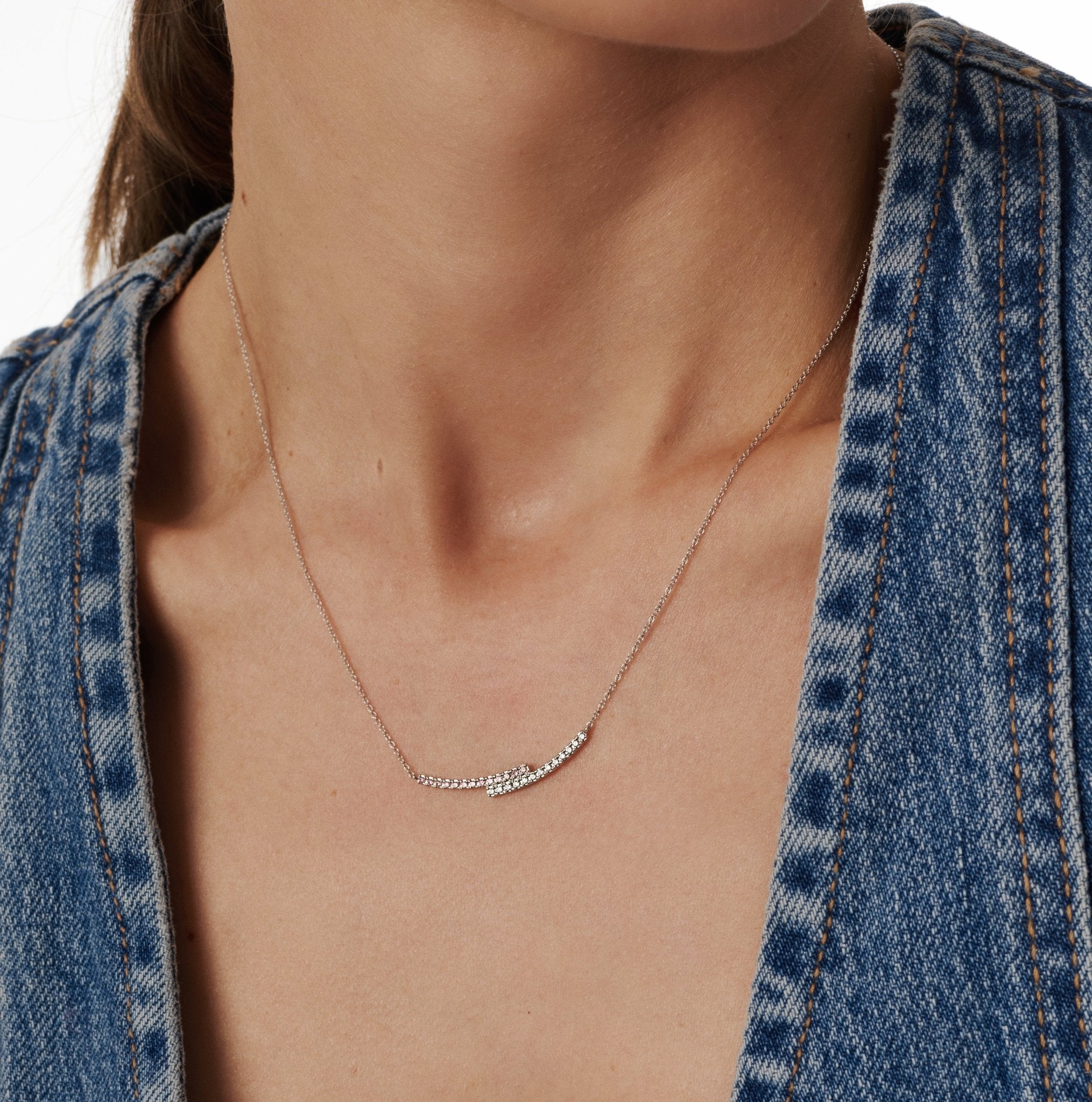  Ballerina pink diamond necklace - Ballerina pink diamond necklace -  The Future Rocks -    2 