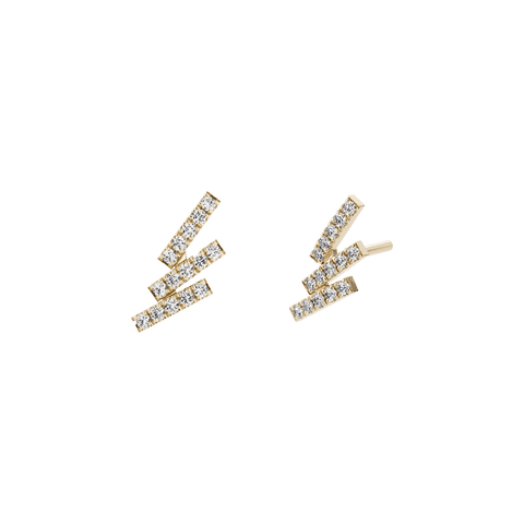 Barak earrings - 18k recycled gold lab-grown diamond earrings - The Future Rocks 