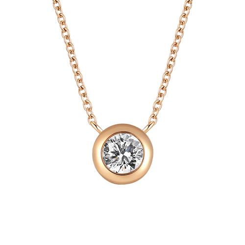  Bezel necklace 0.3ct - Bezel Set Lab-Grown Diamond Necklace -  The Future Rocks -    1 