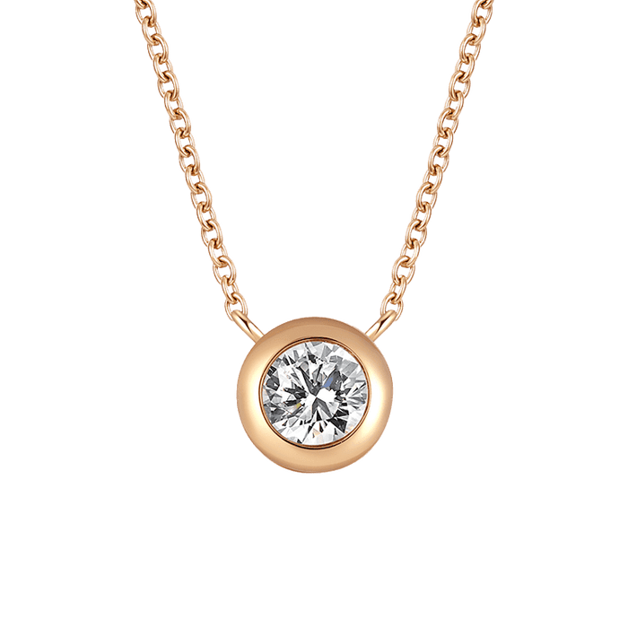  Bezel necklace 0.3ct - Bezel Set Lab-Grown Diamond Necklace -  The Future Rocks -    1 