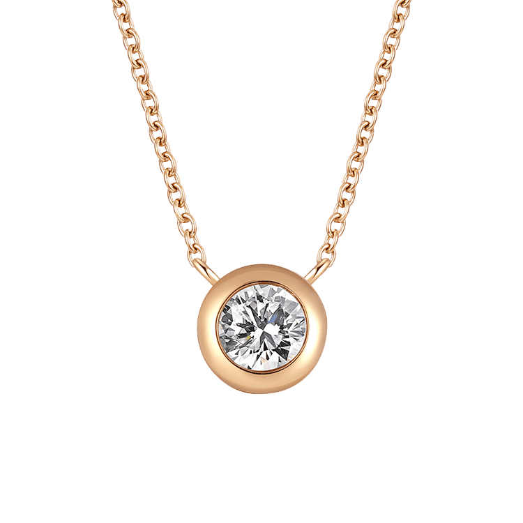  Bezel necklace 0.3ct - Bezel Set Lab-Grown Diamond Necklace -  The Future Rocks -    1 