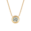  Bezel necklace -  Lab-Grown Diamond Solitaire Bezel Necklace -  The Future Rocks  -    7 