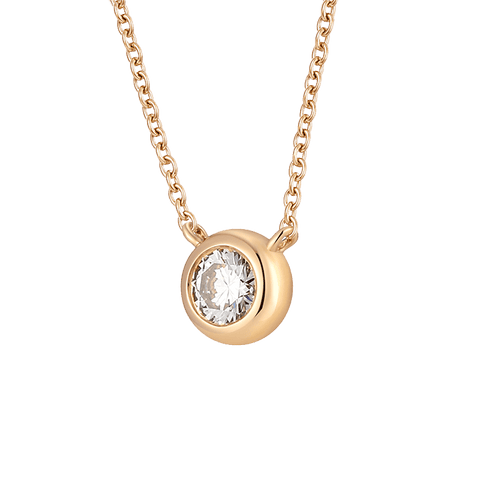  Bezel necklace -  Lab-Grown Diamond Solitaire Bezel Necklace -  The Future Rocks  -    2 