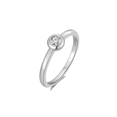  Bezel ring - Lab-Grown Diamond Bezel Solitaire Ring -  The Future Rocks  -    4 